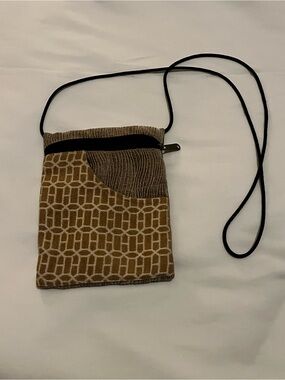 Austin Local Handmade Small Crossbody Sling Bag in Brown and Tan